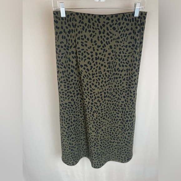 Sanctuary Olive green and black Everyday Animal Print Midi Skirt Size M - Picture 4 of 5